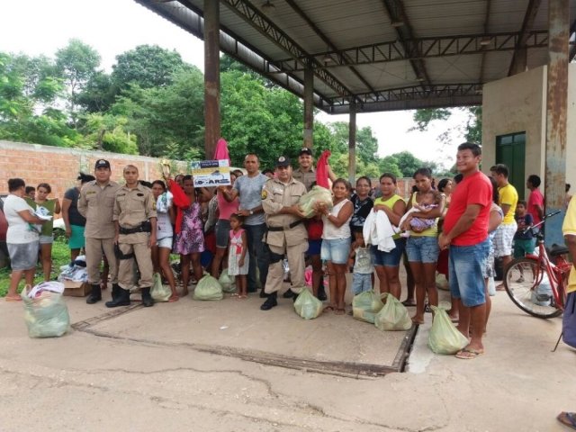 Projeto Hora de Doar da Fundação Pró-Tocantins e PM faz entrega de doações em Bela Vista