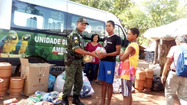Batalhão Ambiental da PM faz entregas de doações do Projeto Hora de Doar da Fundação Pró-Tocantins