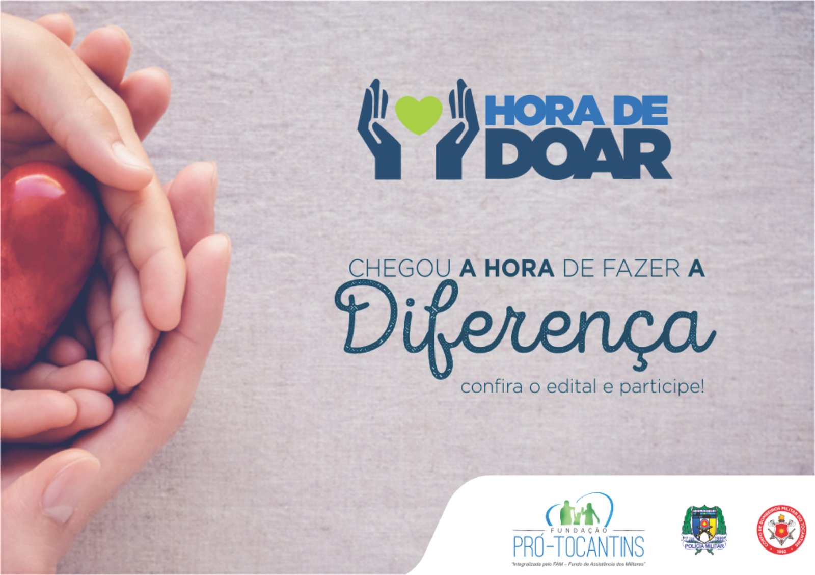 Edital da 4ª Edição do Hora de Doar é lançado pela FPTO