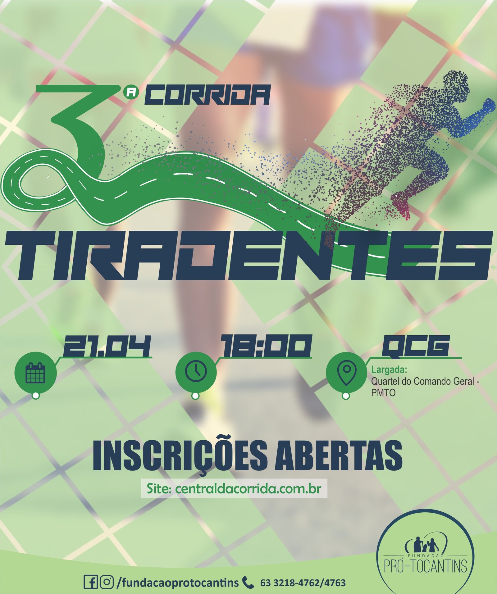 3º Corrida Tiradentes, realizada pela Fundação Pró-Tocantins, abre inscrições