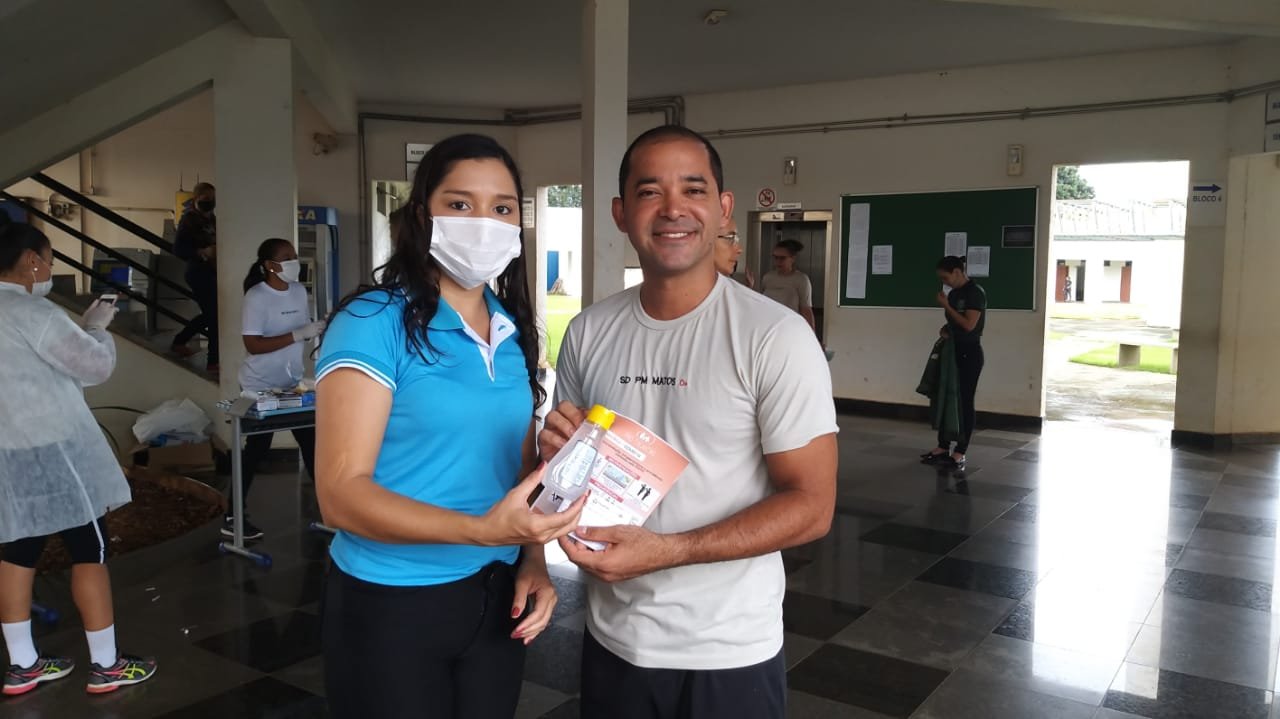 Fundação Pró-Tocantins, em parceria com a Diretoria de Saúde da PMTO, realiza distribuição de álcool em gel em Campanha de Vacinação