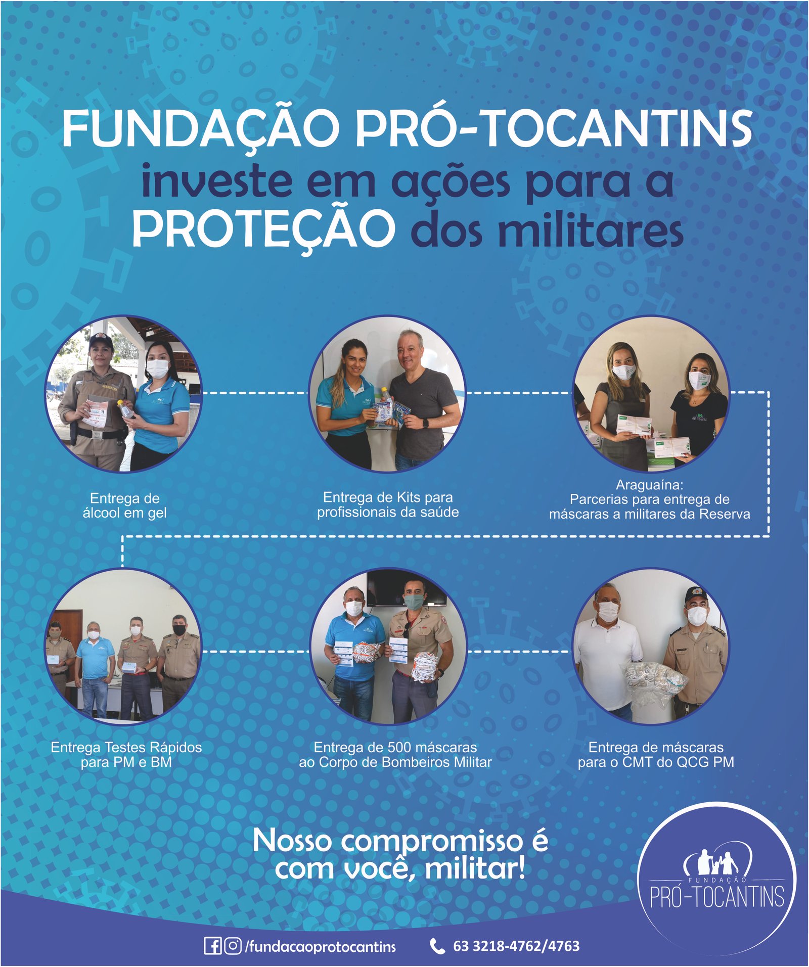 Fundação Pró-Tocantins investe em ações para a proteção dos militares