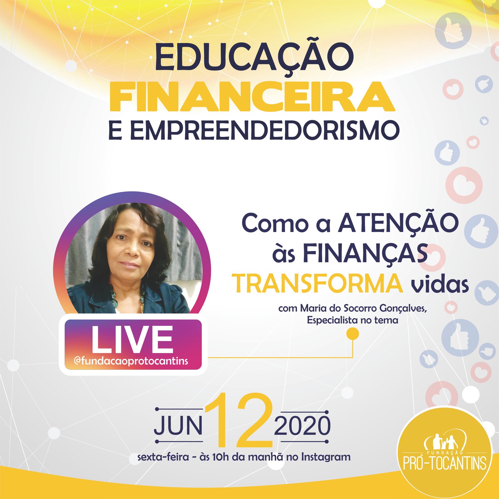 Fundação Pró-Tocantins oferecerá palestra online sobre Educação Financeira