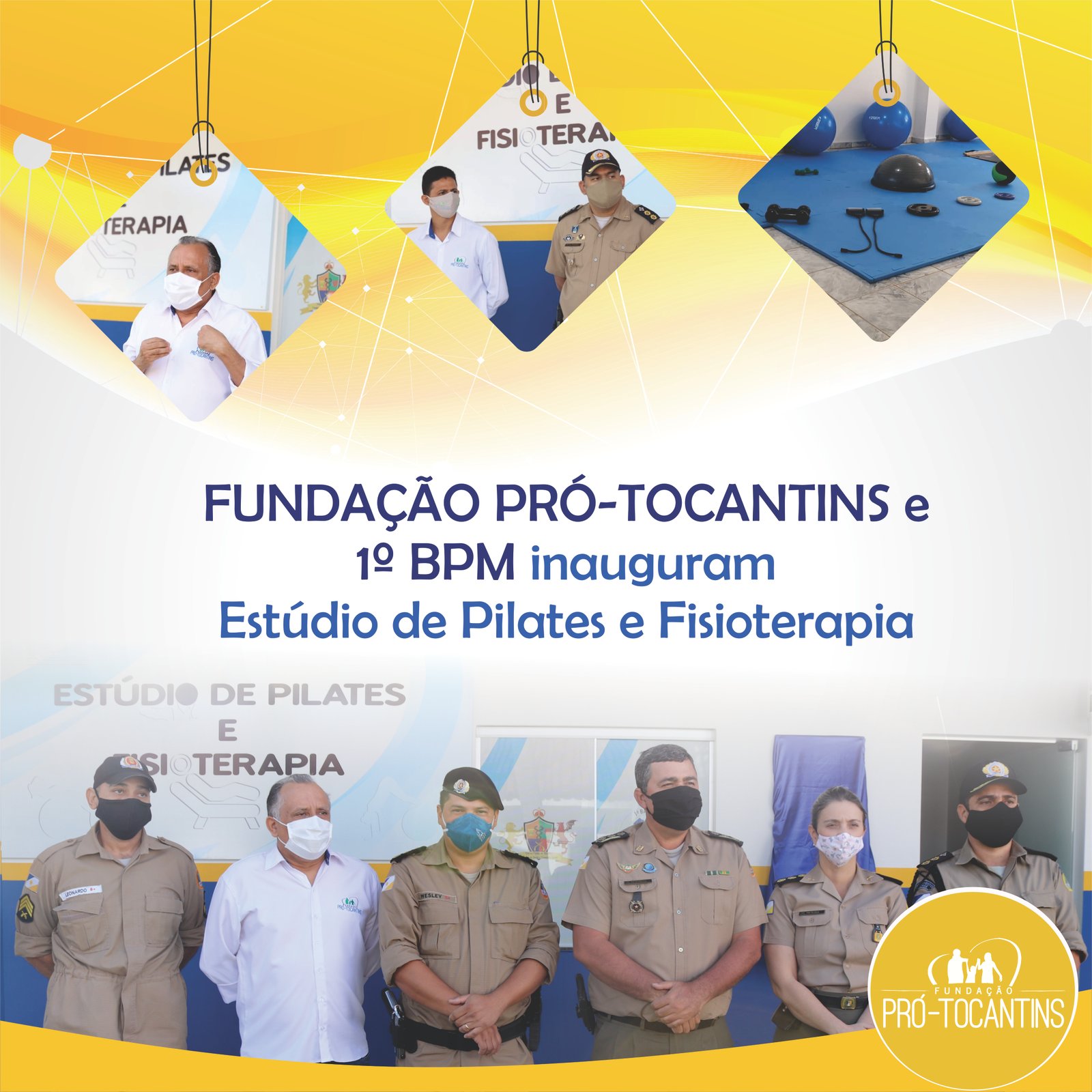 1º BPM em parceria com a Fundação Pro-Tocantins inauguram Estúdio de Pilates e Fisioterapia