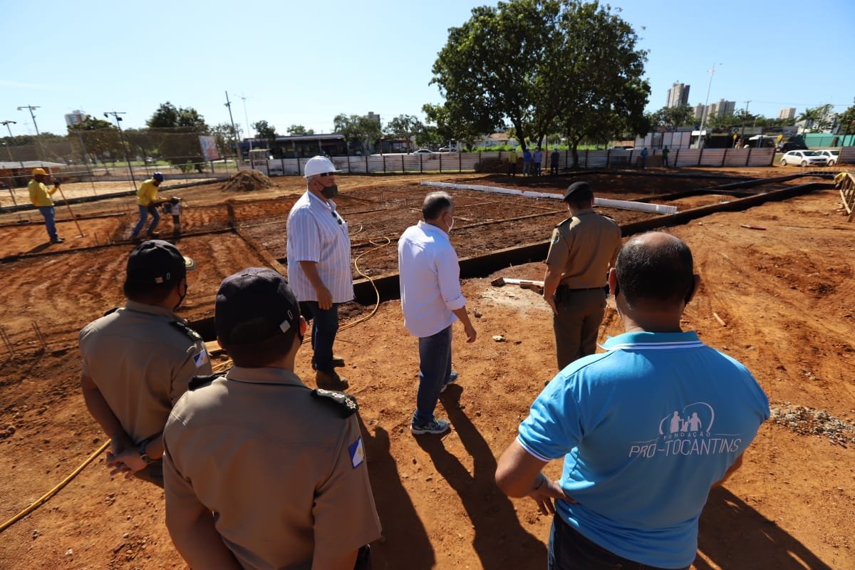 Chefe de Estado Maior visita construção de nova sede da Fundação