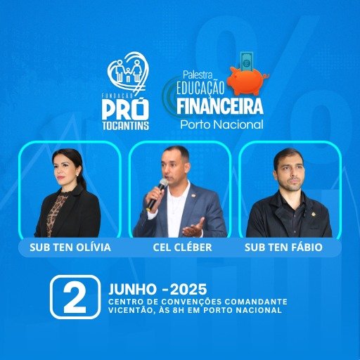 Fundação Pró-Tocantins abre inscrições para palestra sobre educação financeira em Porto Nacional