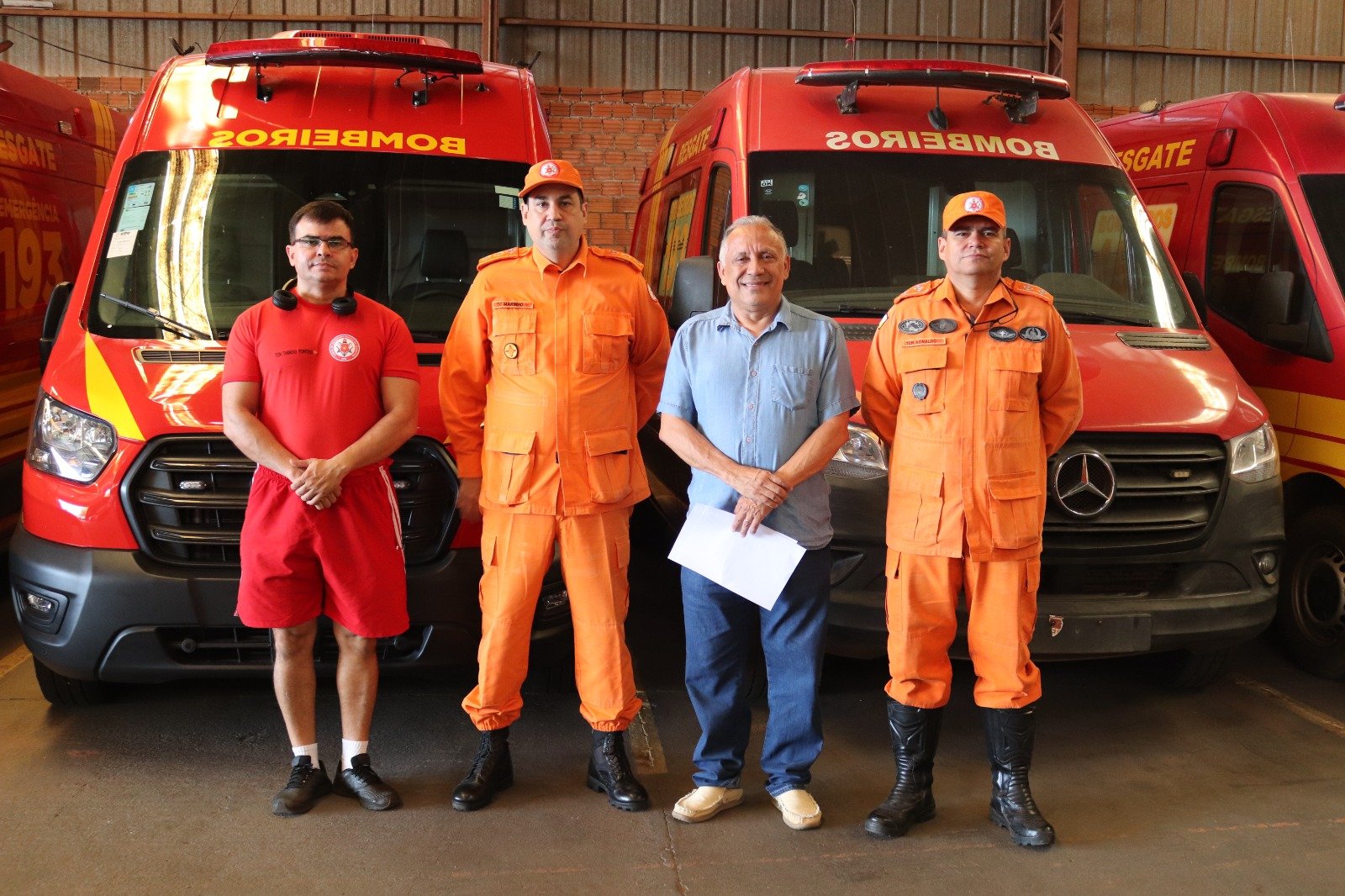 Presidente da Fundação Pró-Tocantins realiza visita institucional ao 1º Batalhão do Corpo de Bombeiros Militar